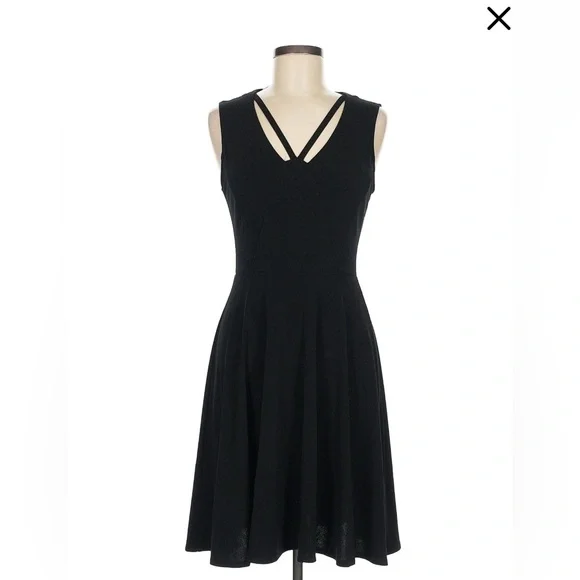 Boston Proper | Dresses | Boston Proper Black Fit Flare Cocktail Silhouette  Dress Size 2 | Poshmark